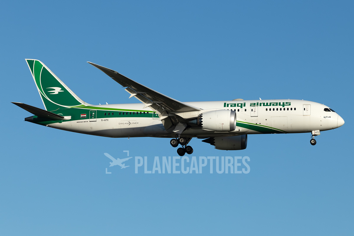 Iraqi Airways Boeing 787-8 Dreamliner YI-ATC | PlaneCaptures